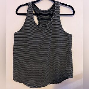 Lululemon Athletica Striped Black and White Tank Top